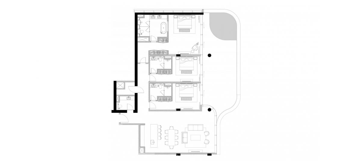 Floor plan «3 BEDROOM», 3 bedrooms in SENSORIA